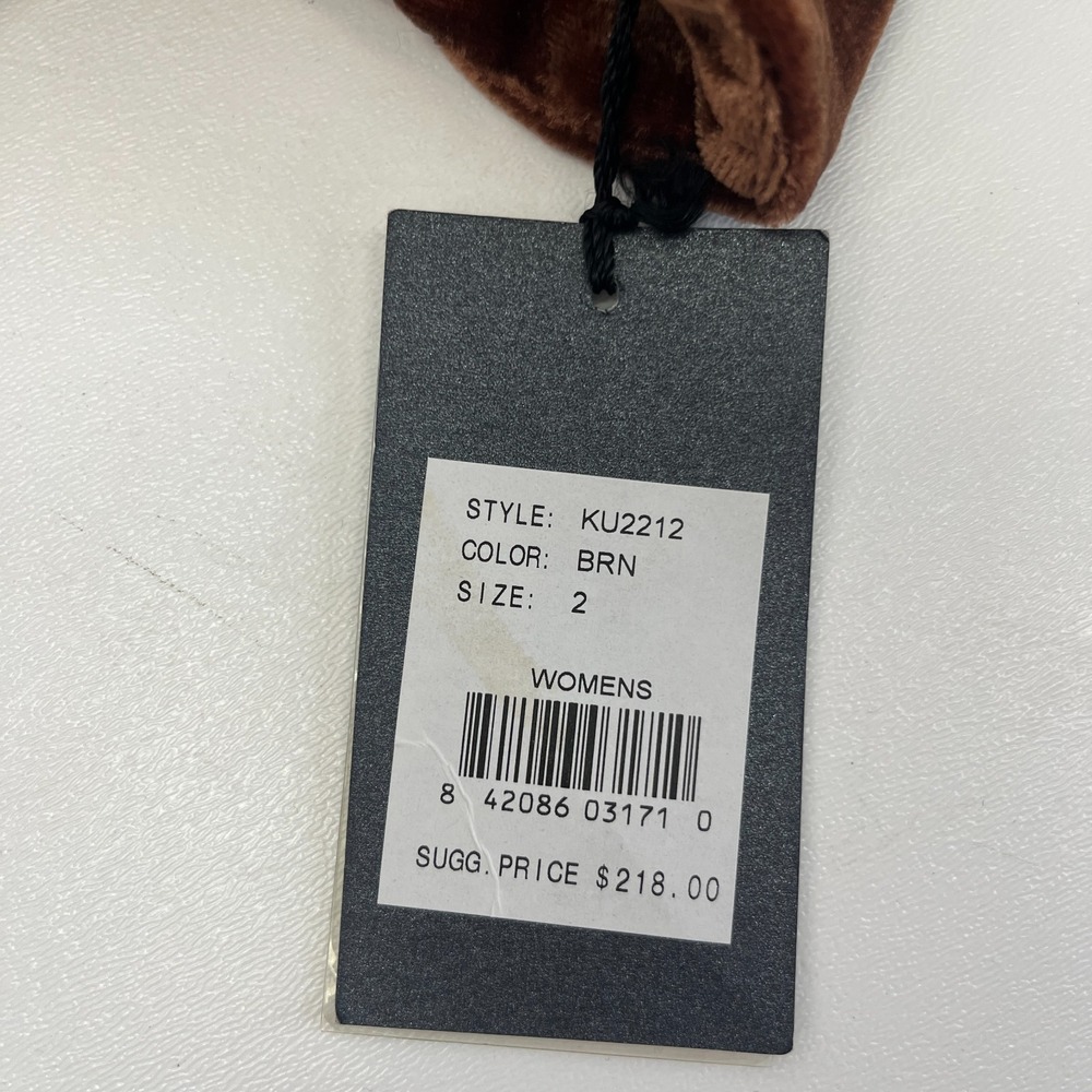 TM True Meaning NWT Blazer Anthropologie Embroidered Velvet‎ Jacket Brown Sz 2 - Picture 10 of 16